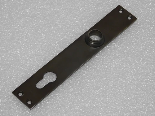 Long Door Plate - PC 92 - Dark Patinated Brass