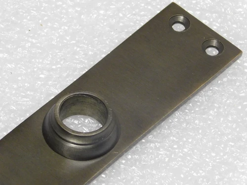 Long Door Plate - PC 92 - Dark Patinated Brass