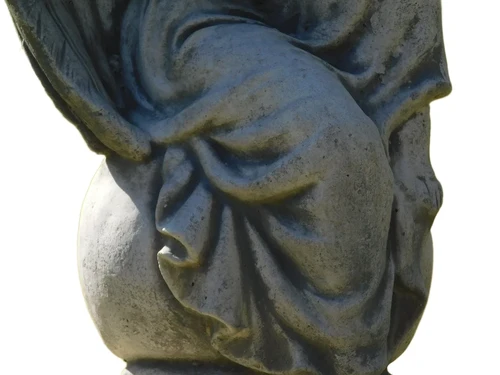 Angel on a Ball Sculpture - 36 cm - Stone