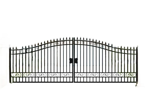 Wrought Iron Gate – Sleek Design – 596 cm – Black