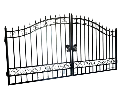 Wrought Iron Gate – Sleek Design – 596 cm – Black