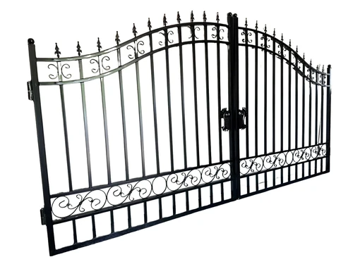Wrought Iron Gate – Sleek Design – 596 cm – Black
