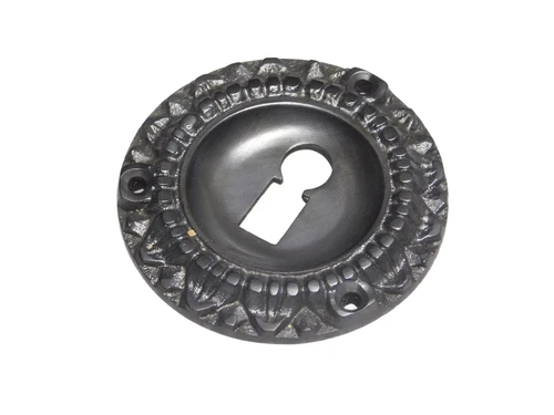 Schlossrosette BB – Rund – Dunkel patiniertes Messing