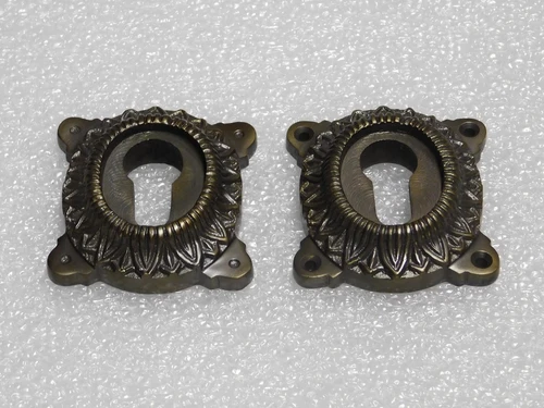 Classic Security Escutcheon Set PC - Solid - Dark Patinated Brass