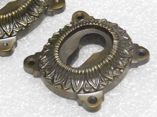 Classic Security Escutcheon Set PC - Solid - Dark Patinated Brass