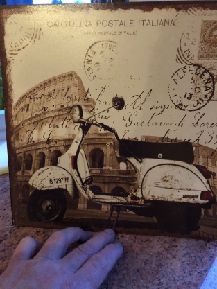 Mooi metalen design bord Cartolina Postale Italiana..