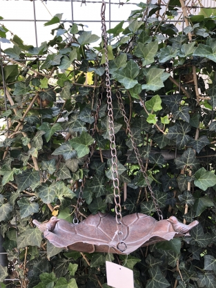 Hängender Vogel Metall-braun dekorative geschmiedete hängende Kette mit 2 Vögeln, sehr schön!