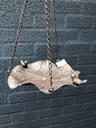 Hängender Vogel Metall-braun dekorative geschmiedete hängende Kette mit 2 Vögeln, sehr schön!
