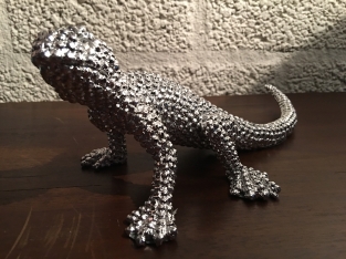 Linguaan-gekko electro silver painted, mooi!!