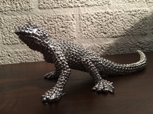 Linguaan-gekko electro silver painted, mooi!!