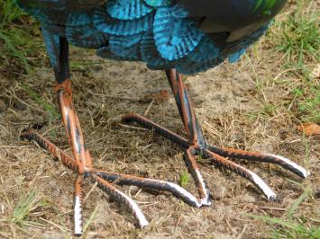 Statue Pfau XL - Metall - vollfarbig