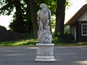 Adelaar op Ronde Sokkel - 83 cm - Steen