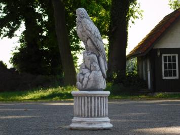 Adelaar op Ronde Sokkel - 83 cm - Steen