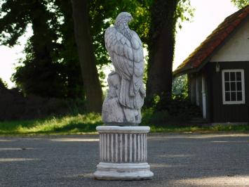Adelaar op Ronde Sokkel - 83 cm - Steen