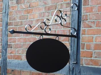 Advertising sign Black - 75 cm - Oval - Iron