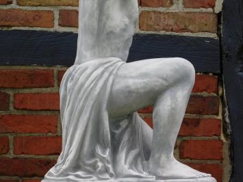 Beeld Atlas met Bol + Bloempot - 105 cm - Steen