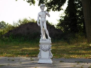 Statue of David on Pedestal - 88 cm - Stone