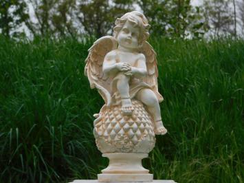 Beeld Engel op Bol - 38 cm - Polystone