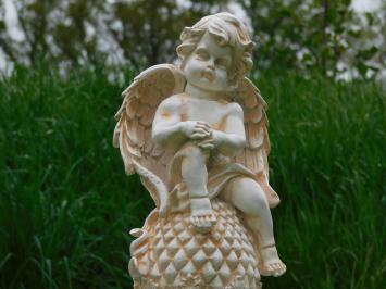 Beeld Engel op Bol - 38 cm - Polystone