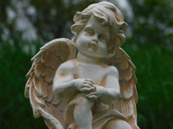 Beeld Engel op Bol - 38 cm - Polystone