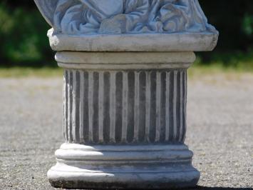 Statue Angel on Round Pedestal - 73 cm - Stone