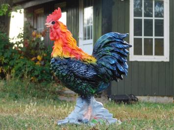 Statue Hahn XL – 65 cm – Polystone in Farbe