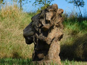 Lion Head Sculpture - 50 x 40 cm - Polystone