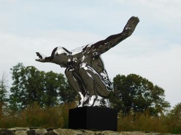 Ceramic ''Olympian'' Statue - Chrome Finish