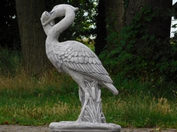 Statue Heron with Fish - 90 cm - Stone