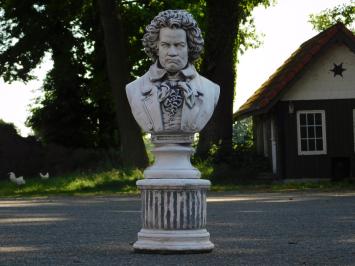 Beethoven op Ronde Sokkel - 76 cm - Steen