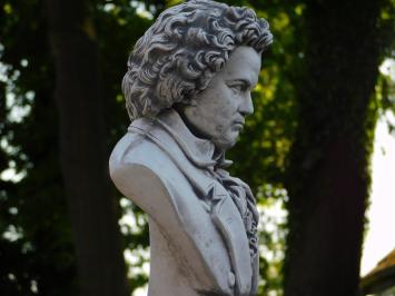 Beethoven op Ronde Sokkel - 76 cm - Steen