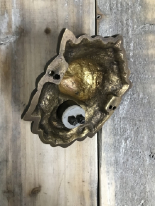 Türklingel Löwe - Messing antik - Löwenkopf