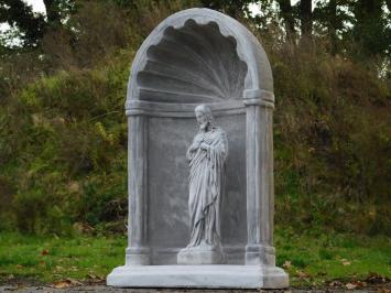 Large Classic Prayer Chapel with Sacred Heart Statue – approx. 95 x 70 cm – Stone