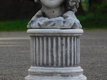 Blumentopf Frau auf Sockel - 58 cm - Stein