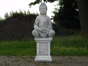 One-off: Buddha on pedestal - 83 cm - Stone