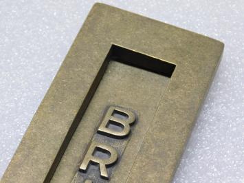 Letterbox LETTERS - Vertical - Antique Brass