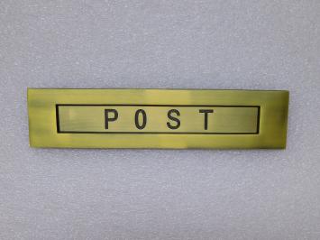 Briefkastenklappe POST - Messing
