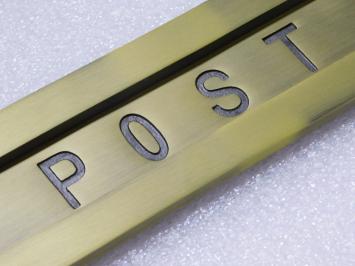 Briefkastenklappe POST - Messing
