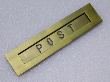 Briefkastenklappe POST - Messing