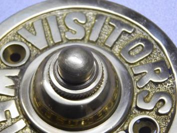 Doorbell “'Visitors Welcome”' - 8 cm - Brass