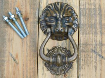 Door knocker Lion's head - Brass Burnished