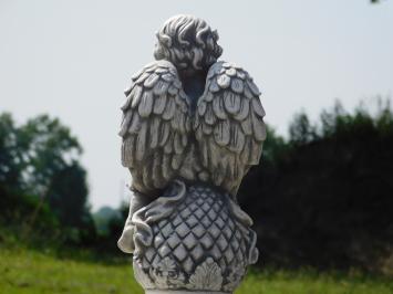 Eenmalig: Engel op Sokkel - 60 cm - Steen