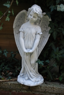Beautiful standing angel statue, full of stone, superb detail!!