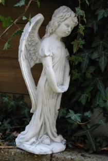 Beautiful standing angel statue, full of stone, superb detail!!