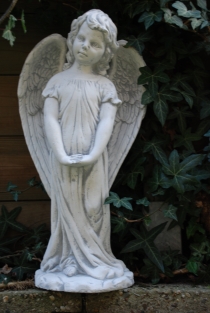 Beautiful standing angel statue, full of stone, superb detail!!
