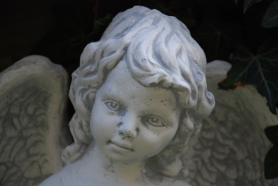 Beautiful standing angel statue, full of stone, superb detail!!