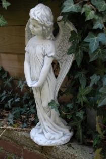 Beautiful standing angel statue, full of stone, superb detail!!