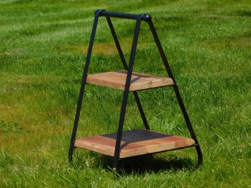 Etagere - mango wood - with black metal frame