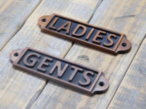 Ladies and Gents - door signs - set of 2