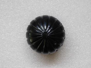 Large Doorknob with Rosette - Black - Cast iron - Fixed Knob